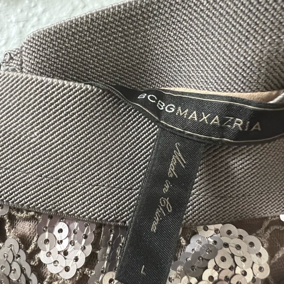 BCBGMaxAzria Floral Lace Pencil Skirt in Taupe - Picture 3 of 5